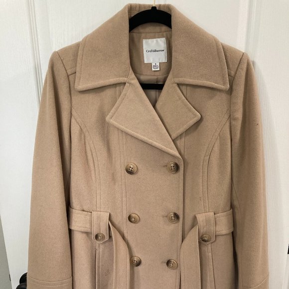 Tan Pea Coat, Size: Small - Picture 1 of 3